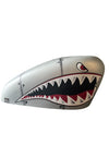 gas tank cover silver matte 48 metal shark simonkustom