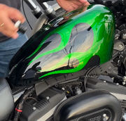 Green Flake Flames - Superlow 4.5 Sportster